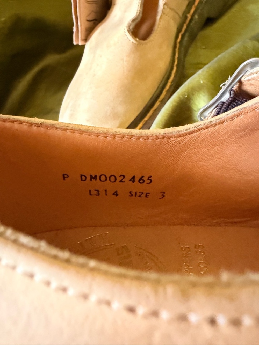 VINTAGE Deadstock Dr.Martens L314 Mustard Yellow Nubuck T-Bar Mary Janes MIE NWT - Picture 6 of 8
